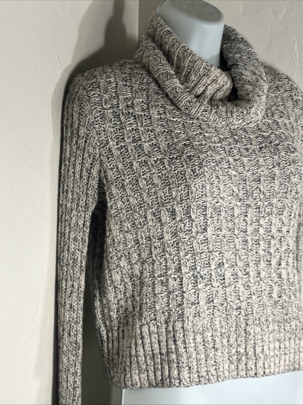 Free People Sweater Women Size XS Grey Turtleneck Cuffed Sleeves